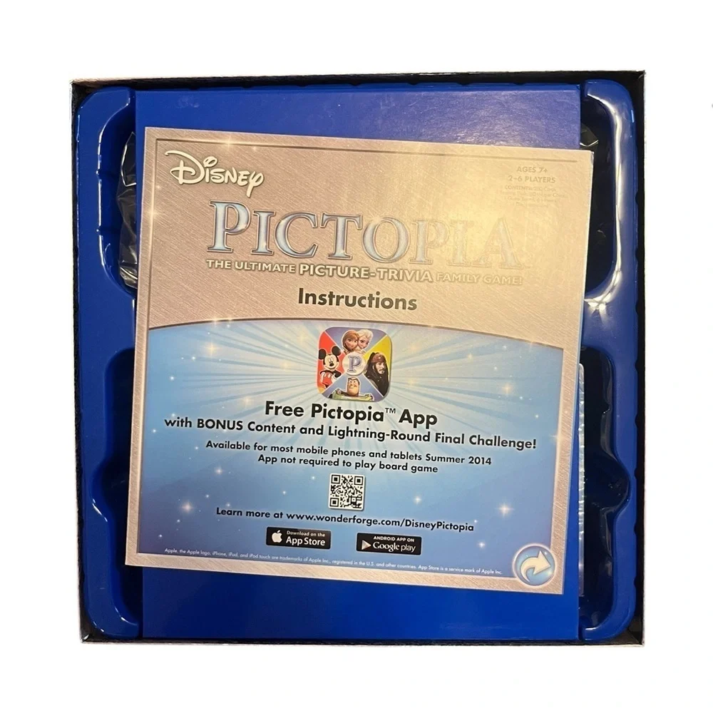 New Disney Pictopia Picture-Trivia Family Game - Silver